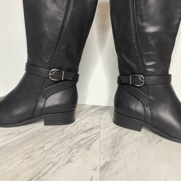 New! Naturalizer Sahara Black Faux Leather Tall Boot 8M - Picture 9 of 15